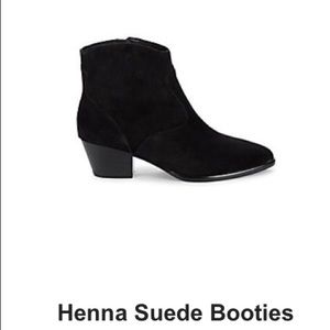 ASH Henna Suede Black Booties